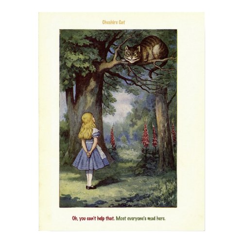 Cheshire CAT Alice in Wonderland print print