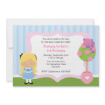 Cheshire Cat and Alice Wonderland Birthday Announcements