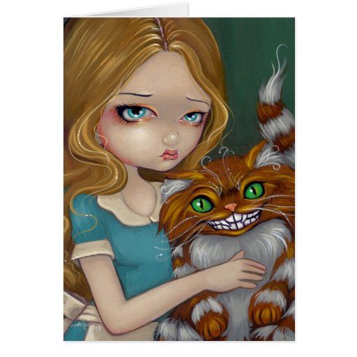 "Cheshire Cat Cuddle" Greeting Card