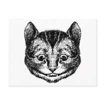 Cheshire Cat Inked Black postcards