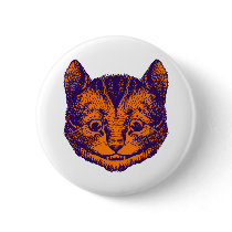 Cheshire Cat Inked Purple Orange buttons