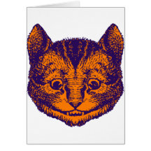 Cheshire Cat Inked Purple Orange Card