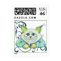 Cheshire Cat Postage Stamp