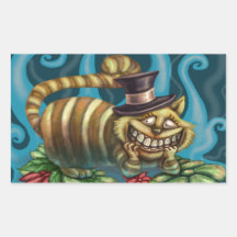Cheshire Cat Rectangular Stickers