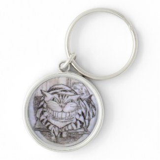 cheshire cat scrimhaw keychain keychain