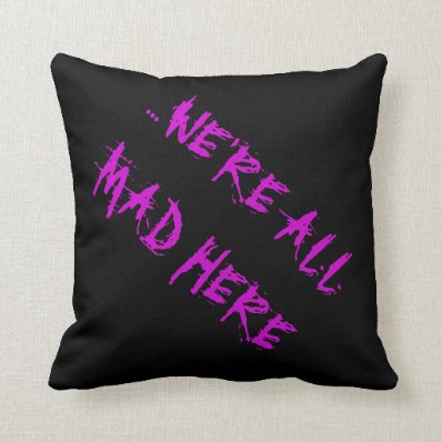 'CHESIRE CAT THROW PILLOW' by CUSTOM CHAOS!