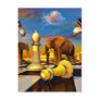 Chess art, chess rules, chess openings, post card