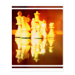 Chess Board and Pieces Postcard