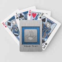 Chess; Brushed Metal-look Playing Cards