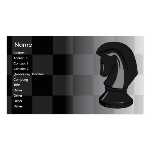 Chess - Business Business Card Template (front side)