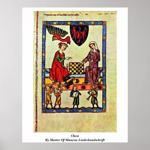 Chess, By Master Of Manesse Liederhandschrift Poster