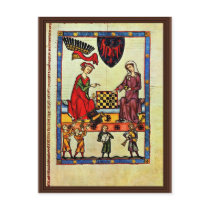 Chess,  By Meister Der Manessischen Liederhandsch Postcard