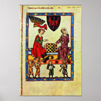 Chess,  By Meister Der Manessischen Liederhandsch Print