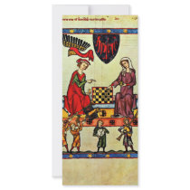 Chess,  By Meister Der Manessischen Liederhandsch Personalized Rack Card