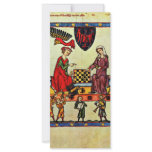 Chess,  By Meister Der Manessischen Liederhandsch Personalized Rack Card