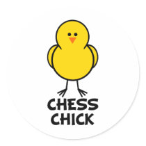 Chess Chick stickers by chicktshirts8 Chess Chick stickers