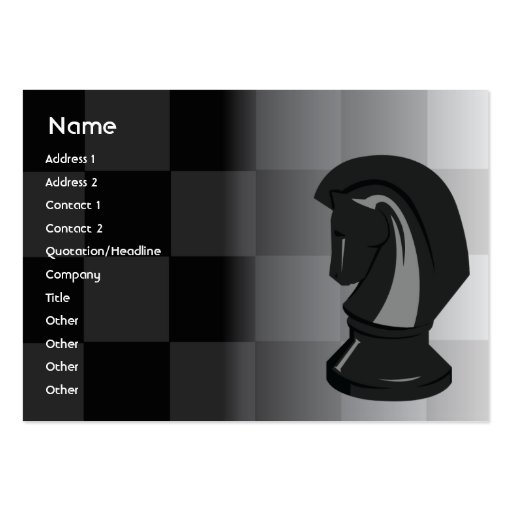 Chess - Chubby Business Card Templates (front side)