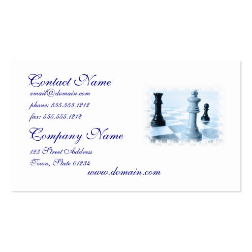 Chess Design Business Card (front side)