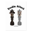 Chess Double Attack Dogs Business Card Template