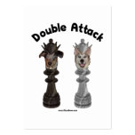 Chess Double Attack Dogs Business Card Template