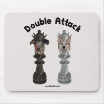 Chess Double Attack Dogs Mousepads