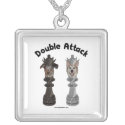 Chess Double Attack Dogs Necklace