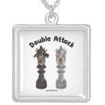 Chess Double Attack Dogs Necklace