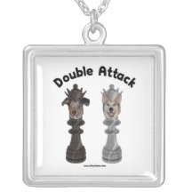 Chess Double Attack Dogs Necklace