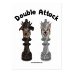 Chess Double Attack Dogs Post Card