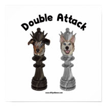 Chess Double Attack Dogs Poster