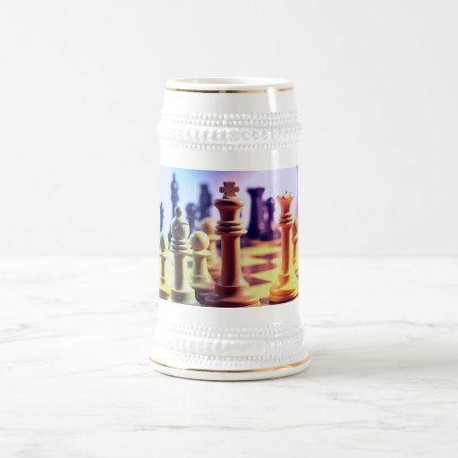 Chess Game Beer Mug