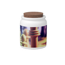 Chess Game Candy Jar
