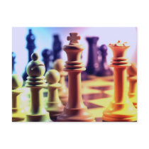 Chess Game Postcard