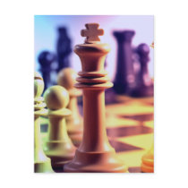 Chess Game Postcard