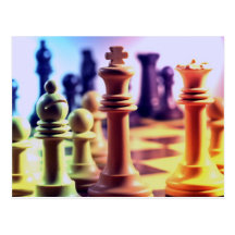 Chess Game Postcard
