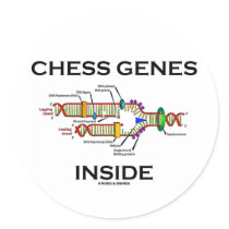 Chess Genes Inside (DNA Replication) Sticker