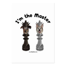 Chess I'm the Master Dog Business Card Template