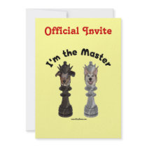 Chess I'm the Master Dog Invite
