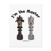 Chess I'm the Master Dog Postcards