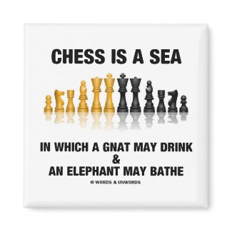 Chess Is A Sea In Which Gnat May Drink Elephant magnet