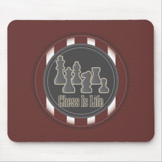 Chess Is Life Red Mousepad