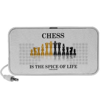 Chess Is The Spice Of Life (Reflective Chess Set) Travel Speakers