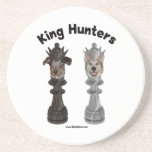 Chess King Hunters Dogs Drink Coaster