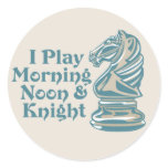 Chess Knight Round Sticker