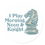 Chess Knight Round Stickers