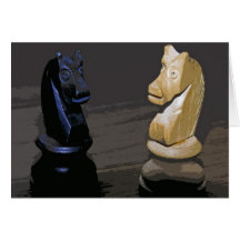 Chess Knights / Horses Greeting Cards