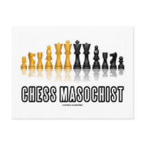 Chess Masochist (Chess Humor Chess Set) postcards by wordsunwords Chess Masochist (Chess Humor Chess Set) postcards