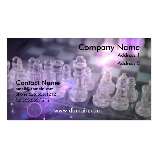 Chess Master Business Card (front side)