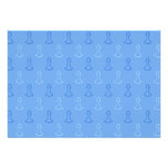 Chess Pattern in Blue. Personalized Invitation
