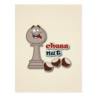 Chess Pawn, Chess Nuts and Chestnuts Card Postcards